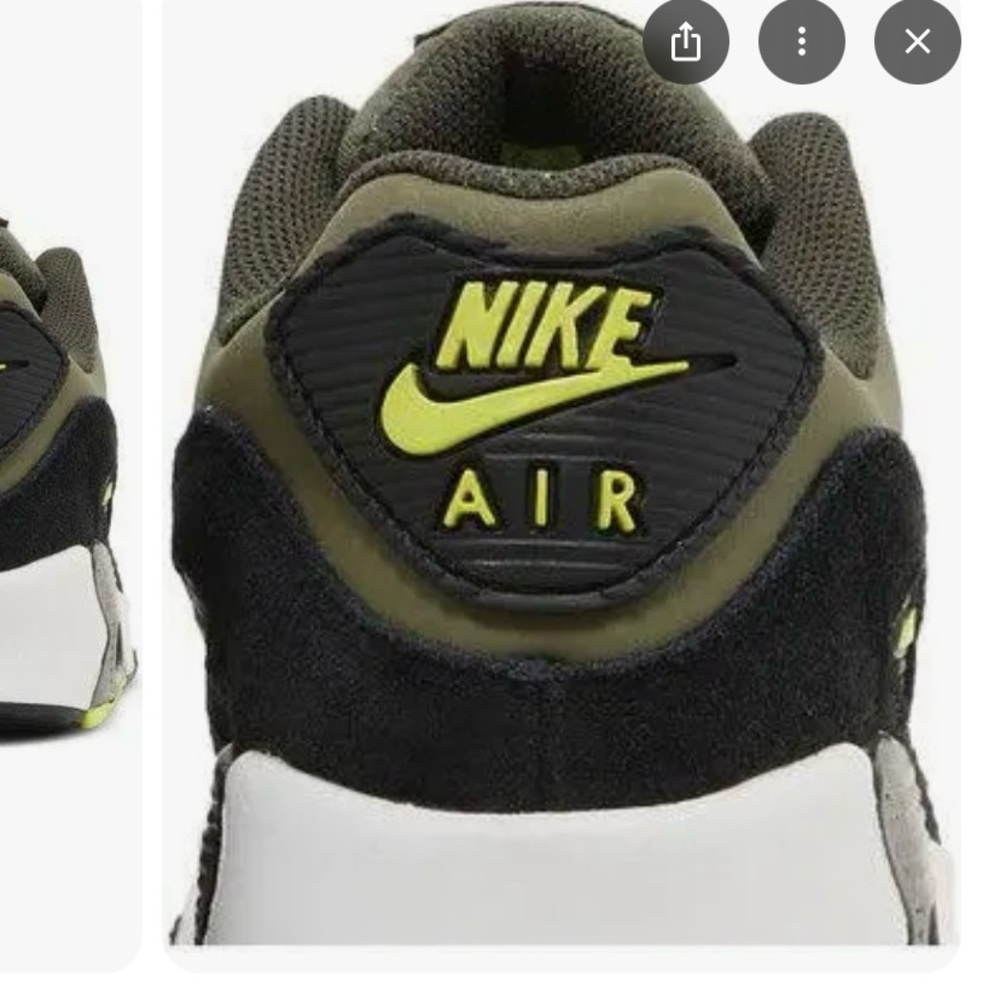 Nike Air Max 90 Leather GS - Black and Green - Picture 11 of 11